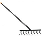 Fiskars - Râteau à dents courbes - 14 dents - 36 cm - acier au carbone trempé/ aluminium - Solid - 1016036