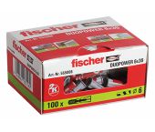 fischer 555006 - Cheville bi-matière DuoPower 6 x 30 sans vis (100pcs) DuoPower 6 x 30